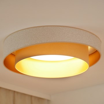 Brilagi - LED Pritemdomas lubinis šviestuvas VEGAS SHINE LED/24W/230V diametras 60 cm 3000/4000/6500K kreminė/smėlio spalva + nuotolinio valdymo pultas