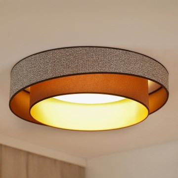 Brilagi - LED Pritemdomas lubinis šviestuvas VEGAS SHINE LED/24W/230V diametras 60 cm 3000/4000/6500K ruda + nuotolinio valdymo pultas