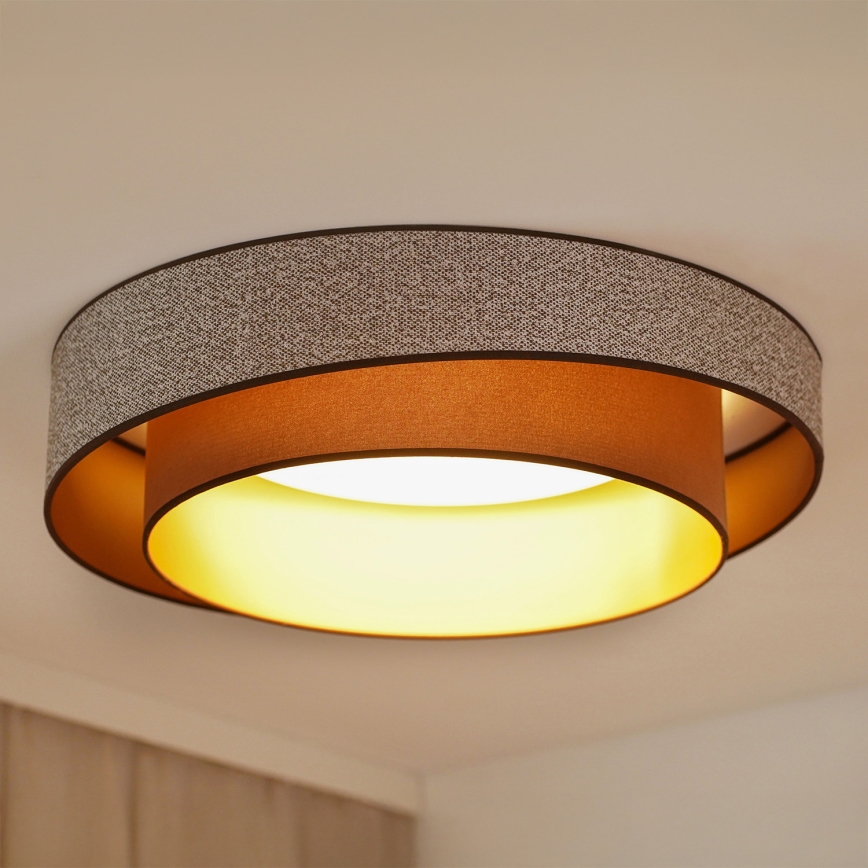 Brilagi - LED Pritemdomas lubinis šviestuvas VEGAS SHINE LED/24W/230V diametras 60 cm 3000/4000/6500K ruda + nuotolinio valdymo pultas