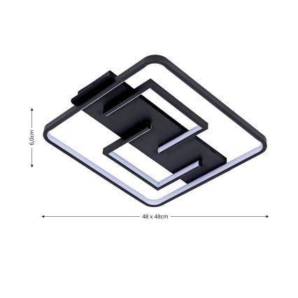 Brilagi - LED Pritemdomas lubinis šviestuvas VELO LED/34W/230V 3000/4000/6000K + nuotolinio valdymo pultas