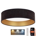 Brilagi - LED Pritemdomas lubinis šviestuvas VELVET SMART LED/24W/230V d. 45 cm 2700-6500K Wi-Fi Tuya juoda/auksinė + nuotolinio valdymo pultelis