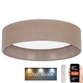 Brilagi - LED Pritemdomas lubinis šviestuvas VELVET SMART LED/24W/230V d. 45 cm 2700-6500K Wi-Fi Tuya ruda + nuotolinio valdymo pultelis