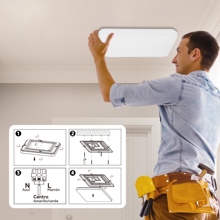 Brilagi - LED dimeriuojamas lubų šviestuvas MILKY WAY LED/24W/230V 3000-6500K 37x37 cm + nuotolinio valdymo pultas
