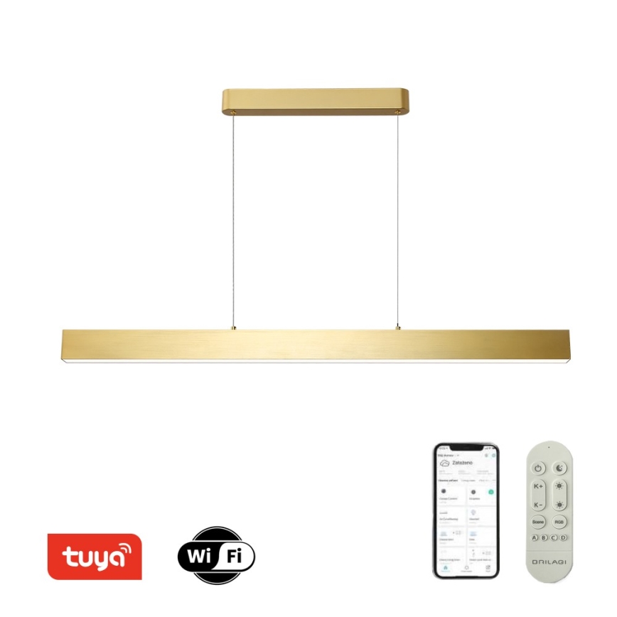 Brilagi - LED Reguliuojamas pakabinamas sietynas SLEEKLINE SMART LED/40W/230V 3000-6000K Wi-Fi Tuya auksas + nuotolinio valdymo pultas