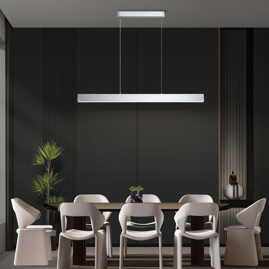Brilagi - LED Reguliuojamas pakabinamas sietynas SLEEKLINE SMART LED/40W/230V 3000-6000K Wi-Fi Tuya sidabras + nuotolinio valdymo pultas