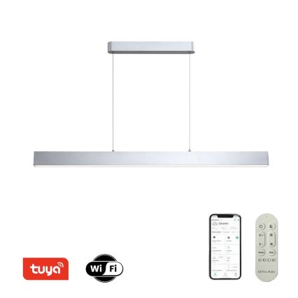 Brilagi - LED Reguliuojamas pakabinamas sietynas SLEEKLINE SMART LED/40W/230V 3000-6000K Wi-Fi Tuya sidabras + nuotolinio valdymo pultas
