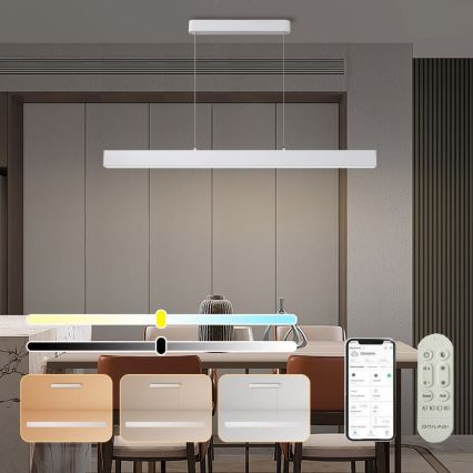 Brilagi - LED Reguliuojamas pakabinamas sietynas SLEEKLINE SMART LED/40W/230V 3000-6000K Wi-Fi Tuya balta + nuotolinio valdymo pultas