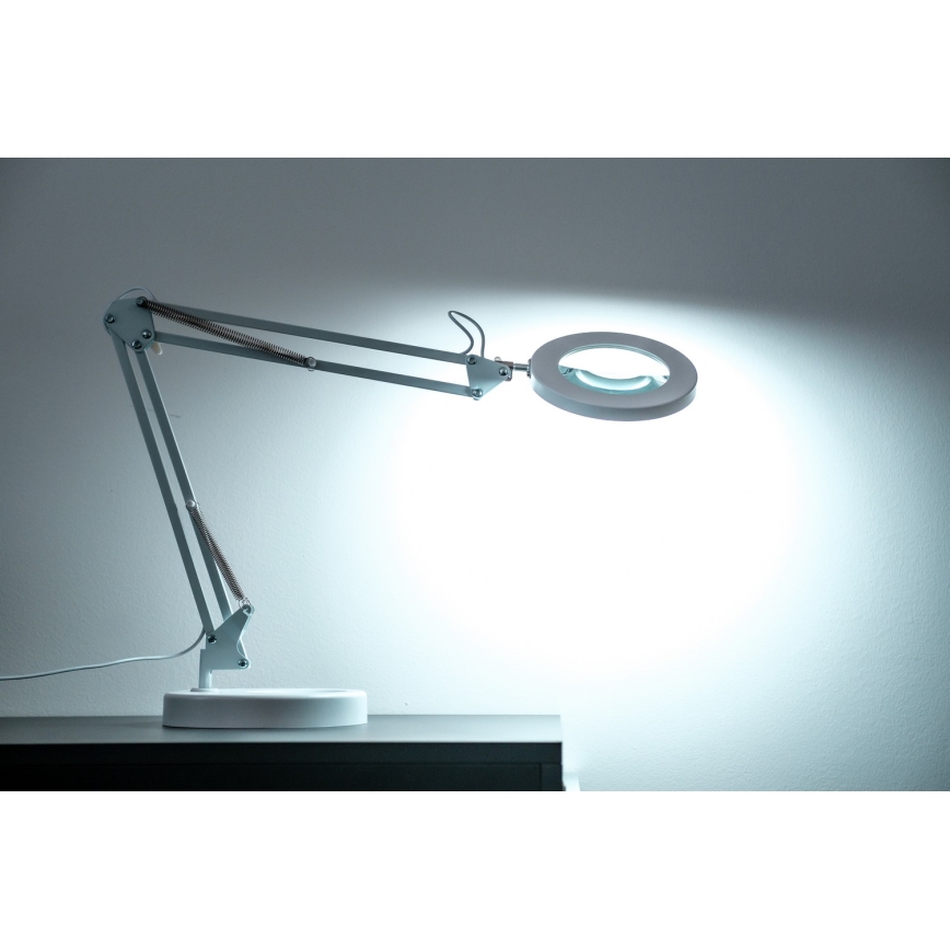 Brilagi - LED pritemdomas stalinis šviestuvas su padidinamuoju stiklu LENS LED/12W/5V 3000/4200/6000K balta