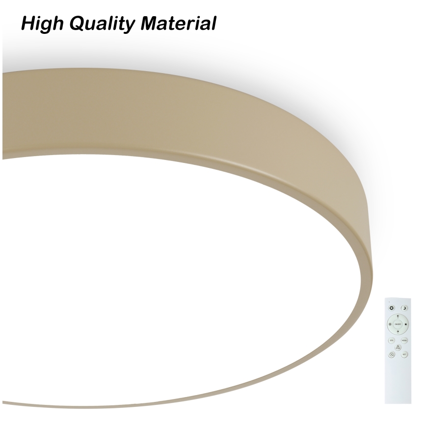 Brilagi - LED Pritemdomas lubinis šviestuvas POOL SMART LED/48W/230V 3000-6000K 40 cm Wi-Fi Tuya, kreminė + nuotolinio valdymo pultas