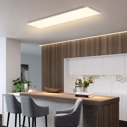 Brilagi - reguliuojamo ryškumo LED lubinis šviestuvas SLIMFRAME LED/58W/230V 120x30 cm 3000-6000K balta + nuotolinis valdymas