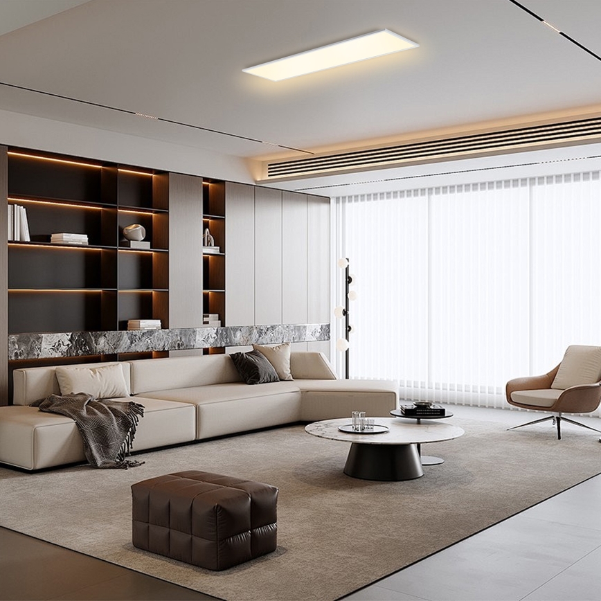 Brilagi - reguliuojamo ryškumo LED lubinis šviestuvas SLIMFRAME LED/58W/230V 120x30 cm 3000-6000K balta + nuotolinis valdymas