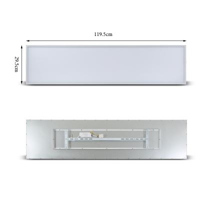 Brilagi - reguliuojamo ryškumo LED lubinis šviestuvas SLIMFRAME LED/58W/230V 120x30 cm 3000-6000K balta + nuotolinis valdymas