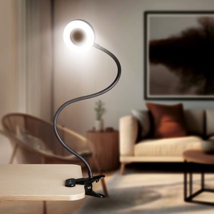 Brilagi -LED Pritemdomas šviestuvas su segtuku ORBELA LED/8W/230V 3000/4000/5000K juoda