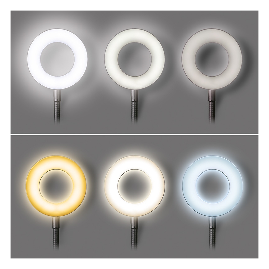 Brilagi -LED Pritemdomas šviestuvas su segtuku ORBELA LED/8W/230V 3000/4000/5000K juoda