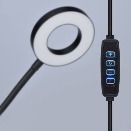 Brilagi -LED Pritemdomas šviestuvas su segtuku ORBELA LED/8W/230V 3000/4000/5000K juoda