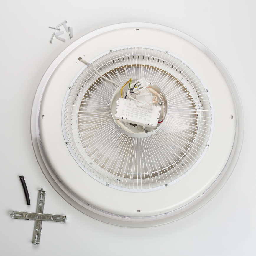 Brilagi - LED Pritemdomas šviestuvas su ventiliatoriumi RONDA LED/48W/230V baltas + VP