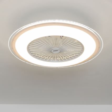 Brilagi - LED Pritemdomas šviestuvas su ventiliatoriumi RONDA LED/48W/230V baltas + VP