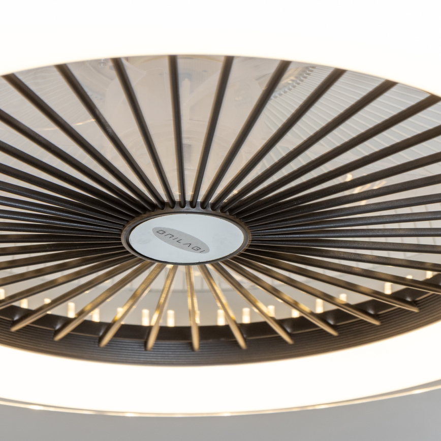 Brilagi - LED Pritemdomas šviestuvas su ventiliatoriumi RONDA LED/48W/230V juodas + VP