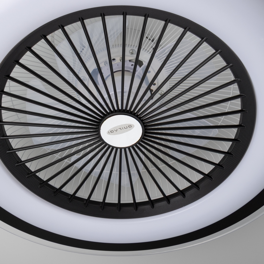 Brilagi - LED Pritemdomas šviestuvas su ventiliatoriumi RONDA LED/48W/230V juodas + VP