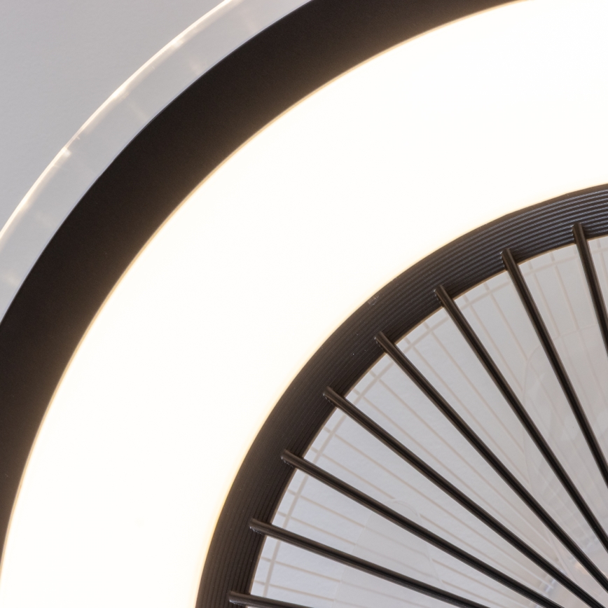 Brilagi - LED Pritemdomas šviestuvas su ventiliatoriumi RONDA LED/48W/230V juodas + VP