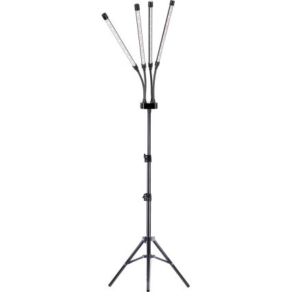 Brilagi - LED Pritemdomas lankstus Toršeras augalams auginti VITABLOOM 4xLED/7,5W/230V juoda