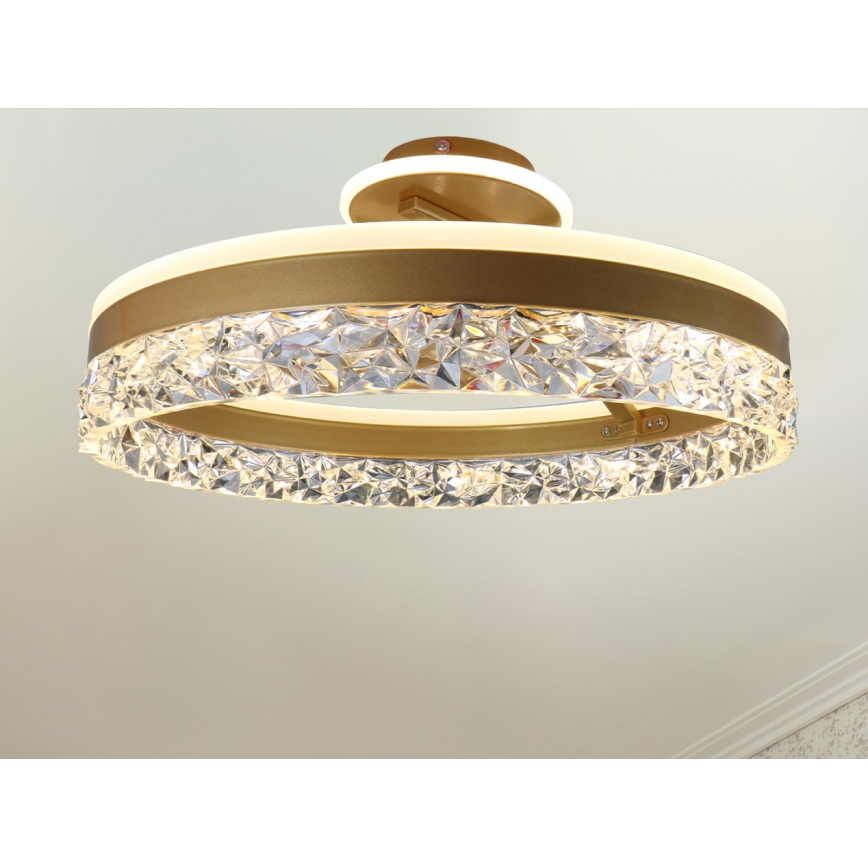 Brilagi - LED Pritemdomas tvirtinamas sietynas LED/86W/230V 3000-6500K auksas + nuotolinio valdymo pultas