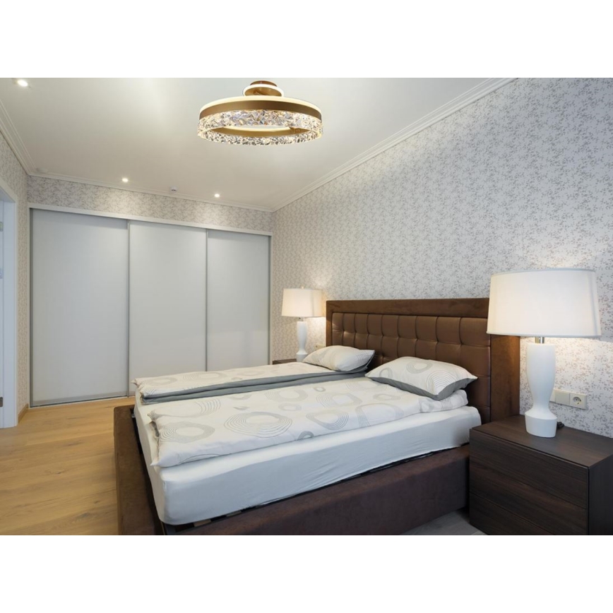 Brilagi - LED Pritemdomas tvirtinamas sietynas LED/86W/230V 3000-6500K auksas + nuotolinio valdymo pultas