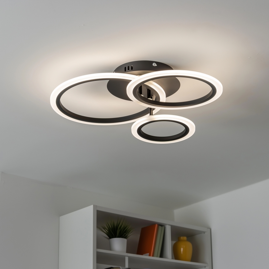 Brilagi - LED Pritemdomas tvirtinamas sietynas ORBITS LED/40W/230V 3000-6500K juoda + nuotolinio valdymo pultas