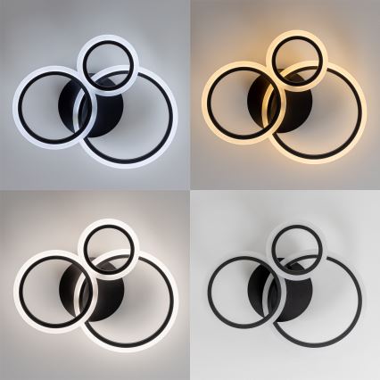 Brilagi - LED Pritemdomas tvirtinamas sietynas ORBITS LED/40W/230V 3000-6500K juoda + nuotolinio valdymo pultas