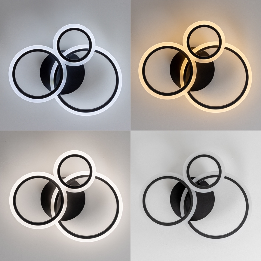 Brilagi - LED Pritemdomas tvirtinamas sietynas ORBITS LED/40W/230V 3000-6500K juoda + nuotolinio valdymo pultas