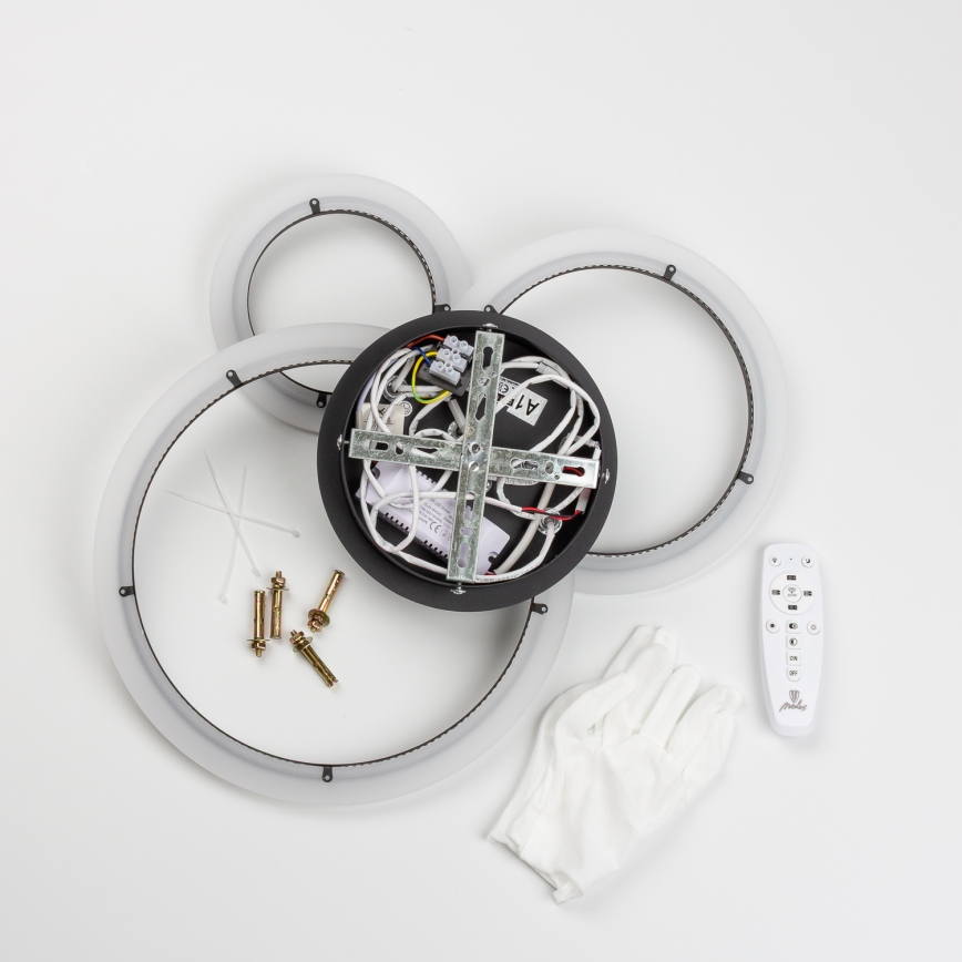 Brilagi - LED Pritemdomas tvirtinamas sietynas ORBITS LED/40W/230V 3000-6500K juoda + nuotolinio valdymo pultas