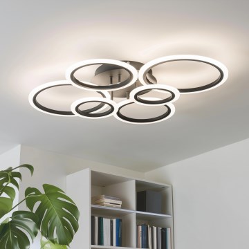 Brilagi - LED Pritemdomas tvirtinamas sietynas ORBITS LED/85W/230V 3000-6500K juoda + nuotolinio valdymo pultas