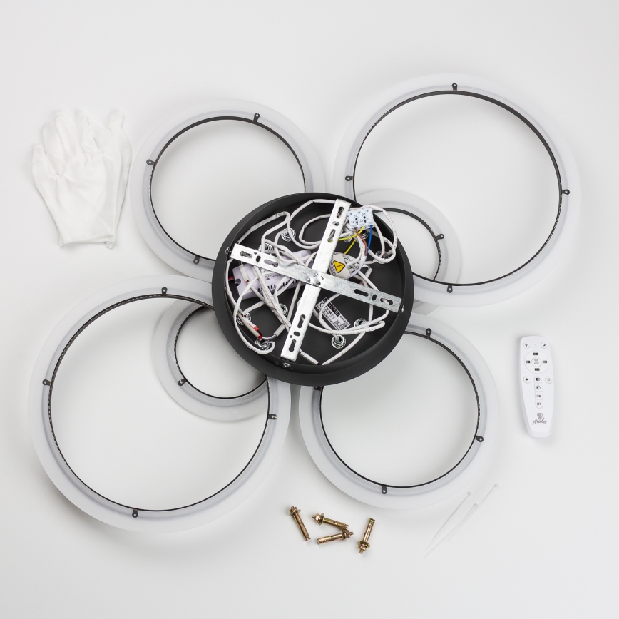 Brilagi - LED Pritemdomas tvirtinamas sietynas ORBITS LED/85W/230V 3000-6500K juoda + nuotolinio valdymo pultas