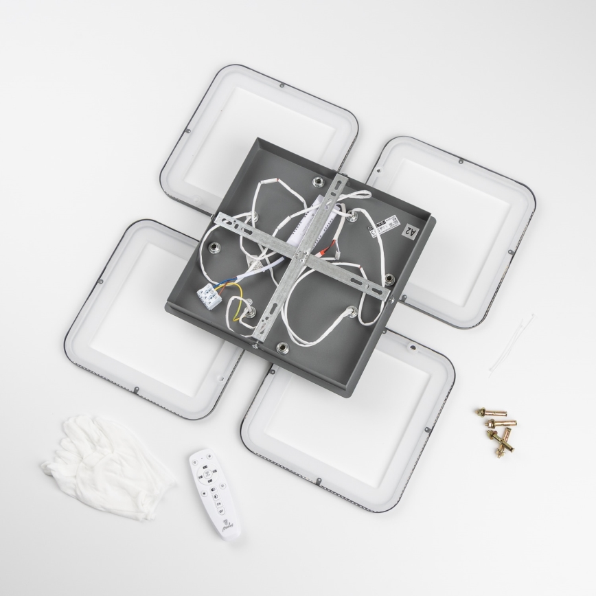 Brilagi - LED Pritemdomas tvirtinamas sietynas SQUARED LED/85W/230V 3000-6500K + nuotolinio valdymo pultas