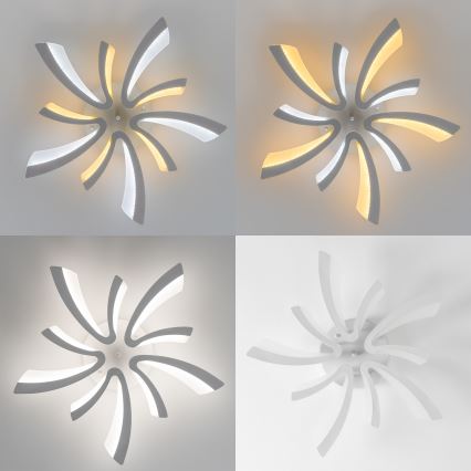 Brilagi - LED Pritemdomas tvirtinamas sietynas TWIST LED/55W/230V 3000-6500K balta + nuotolinio valdymo pultas