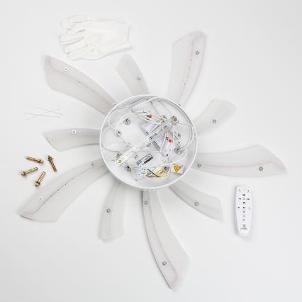 Brilagi - LED Pritemdomas tvirtinamas sietynas TWIST LED/55W/230V 3000-6500K balta + nuotolinio valdymo pultas