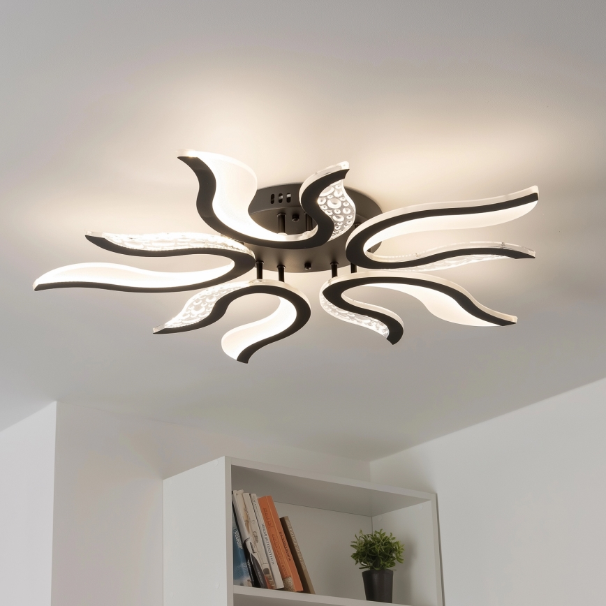 Brilagi - LED Pritemdomas tvirtinamas sietynas TWIST LED/65W/230V 3000-6500K juoda + nuotolinio valdymo pultas