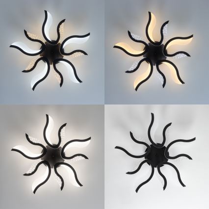 Brilagi - LED Pritemdomas tvirtinamas sietynas TWIST LED/65W/230V 3000-6500K juoda + nuotolinio valdymo pultas