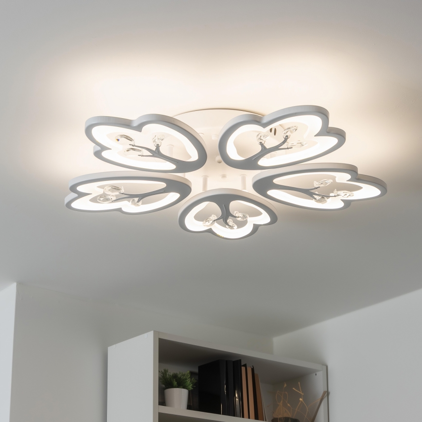Brilagi - LED Pritemdomas tvirtinamas sietynas TWIST LED/80W/230V 3000-6500K balta + nuotolinio valdymo pultas