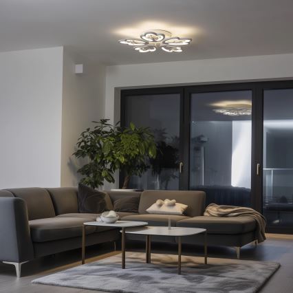 Brilagi - LED Pritemdomas tvirtinamas sietynas TWIST LED/80W/230V 3000-6500K balta + nuotolinio valdymo pultas