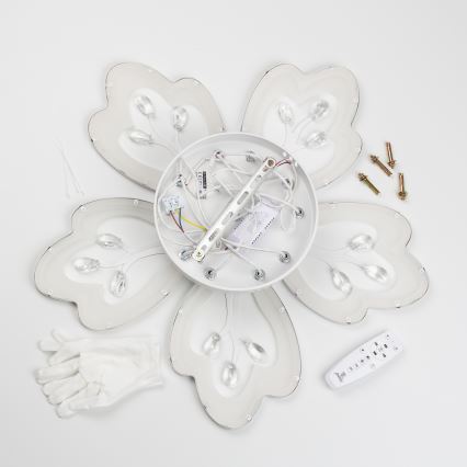 Brilagi - LED Pritemdomas tvirtinamas sietynas TWIST LED/80W/230V 3000-6500K balta + nuotolinio valdymo pultas