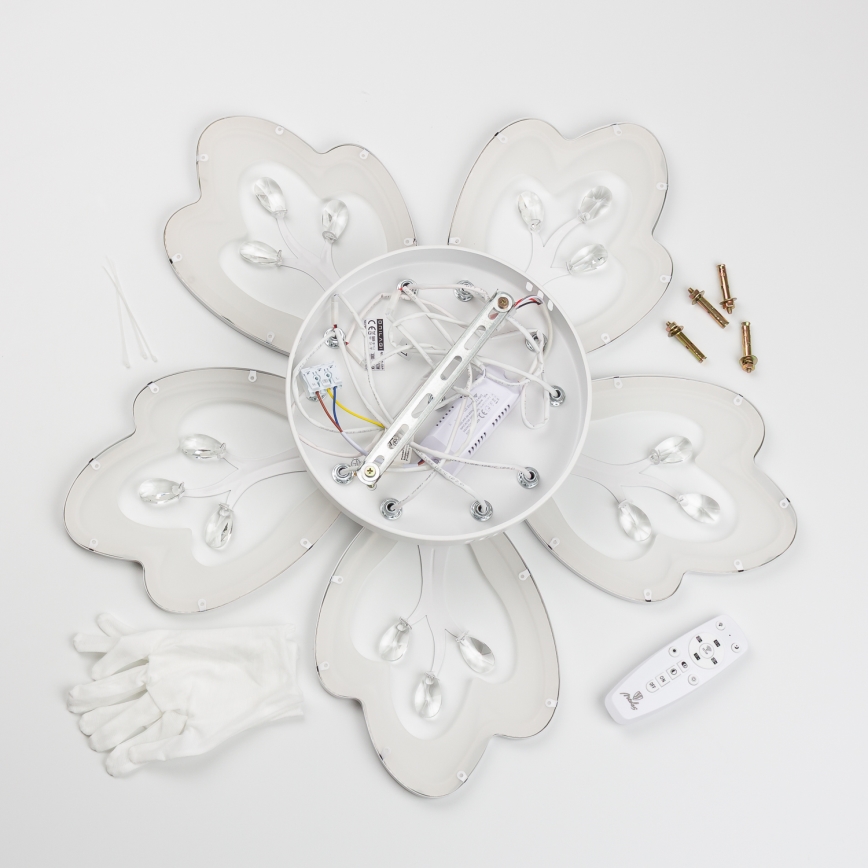 Brilagi - LED Pritemdomas tvirtinamas sietynas TWIST LED/80W/230V 3000-6500K balta + nuotolinio valdymo pultas