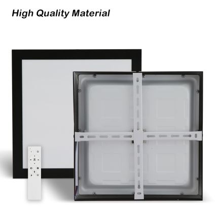 Brilagi - LED pritemdomas lubinis vonios šviestuvas FRAME SMART LED/24W/230V 30x30 cm 3000-6000K IP44 juoda + nuotolinio valdymo pultas
