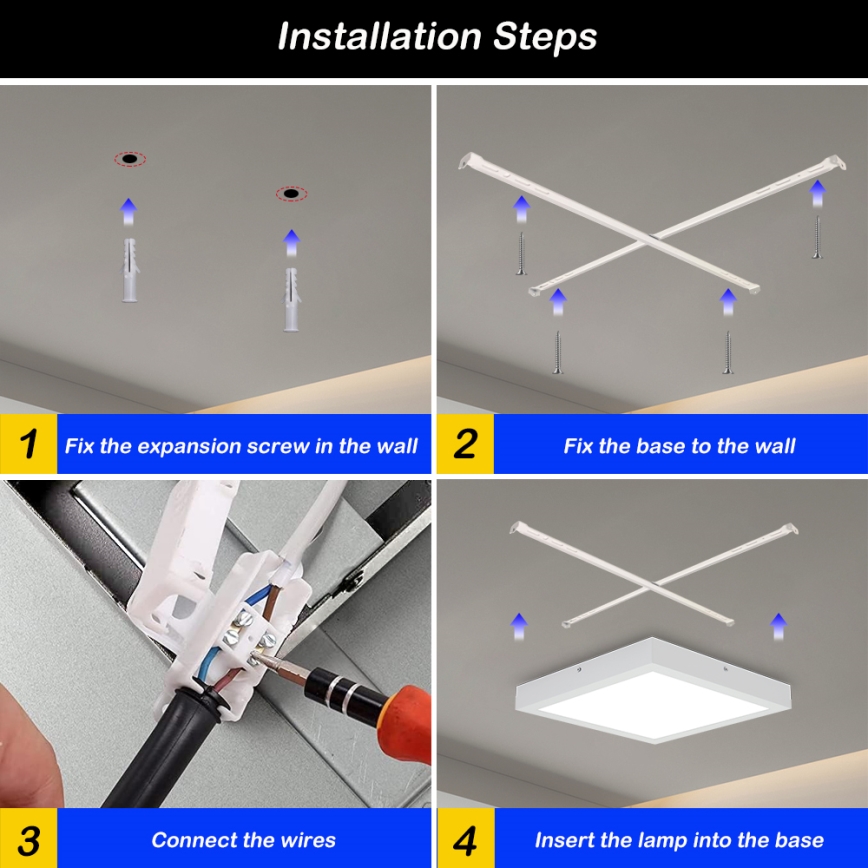 Brilagi - LED pritemdomas lubinis vonios šviestuvas FRAME SMART LED/24W/230V 30x30 cm 3000-6000K IP44 balta + nuotolinio valdymo pultas