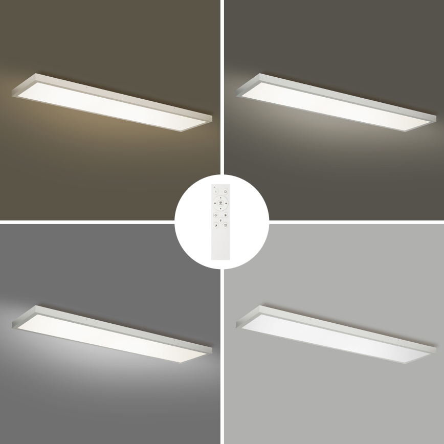 Brilagi - LED pritemdomas lubinis vonios šviestuvas FRAME SMART LED/50W/230V 120x30 cm 3000-6000K IP44 sidabras + nuotolinio valdymo pultas