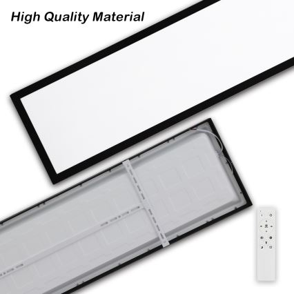 Brilagi - LED pritemdomas lubinis vonios šviestuvas FRAME SMART LED/50W/230V 30x120 cm 3000-6000K IP44 juoda + nuotolinio valdymo pultas