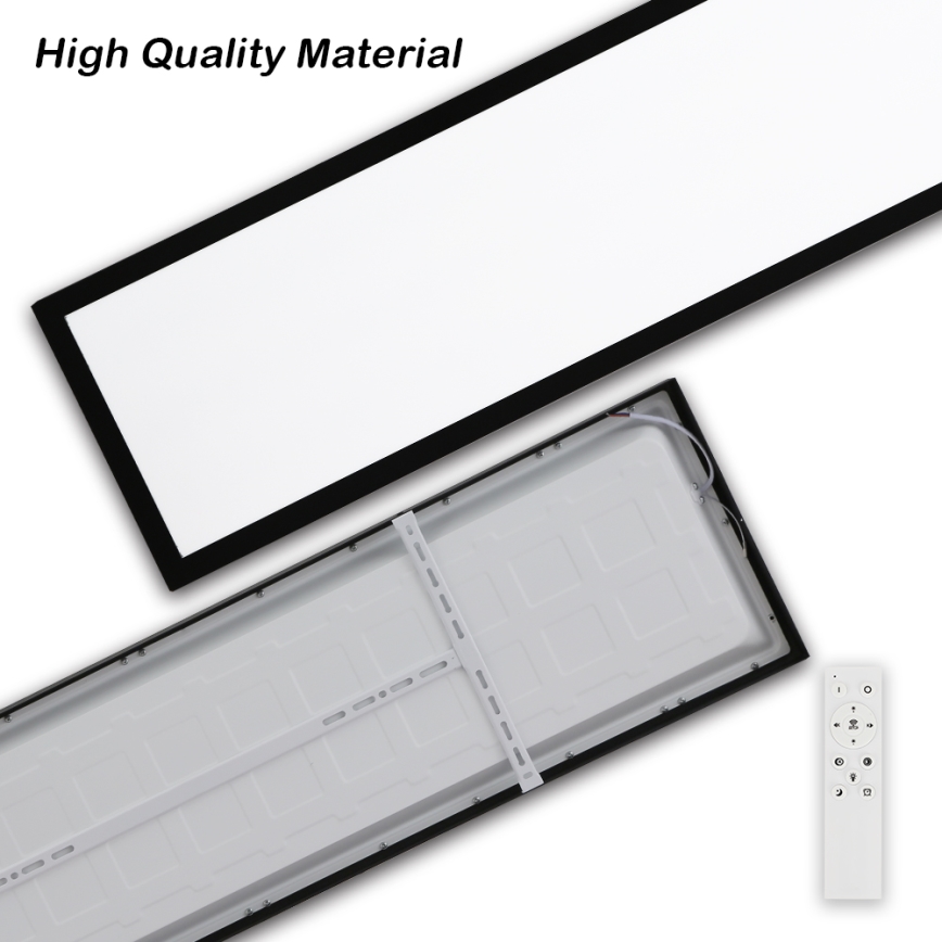 Brilagi - LED pritemdomas lubinis vonios šviestuvas FRAME SMART LED/50W/230V 30x120 cm 3000-6000K IP44 juoda + nuotolinio valdymo pultas