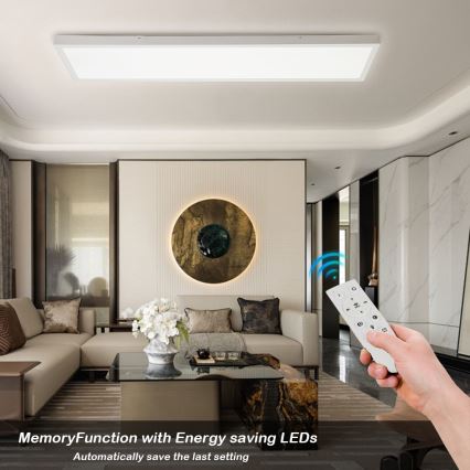 Brilagi - LED pritemdomas lubinis vonios šviestuvas FRAME SMART LED/50W/230V 30x120 cm 3000-6000K IP44 balta + nuotolinio valdymo pultas
