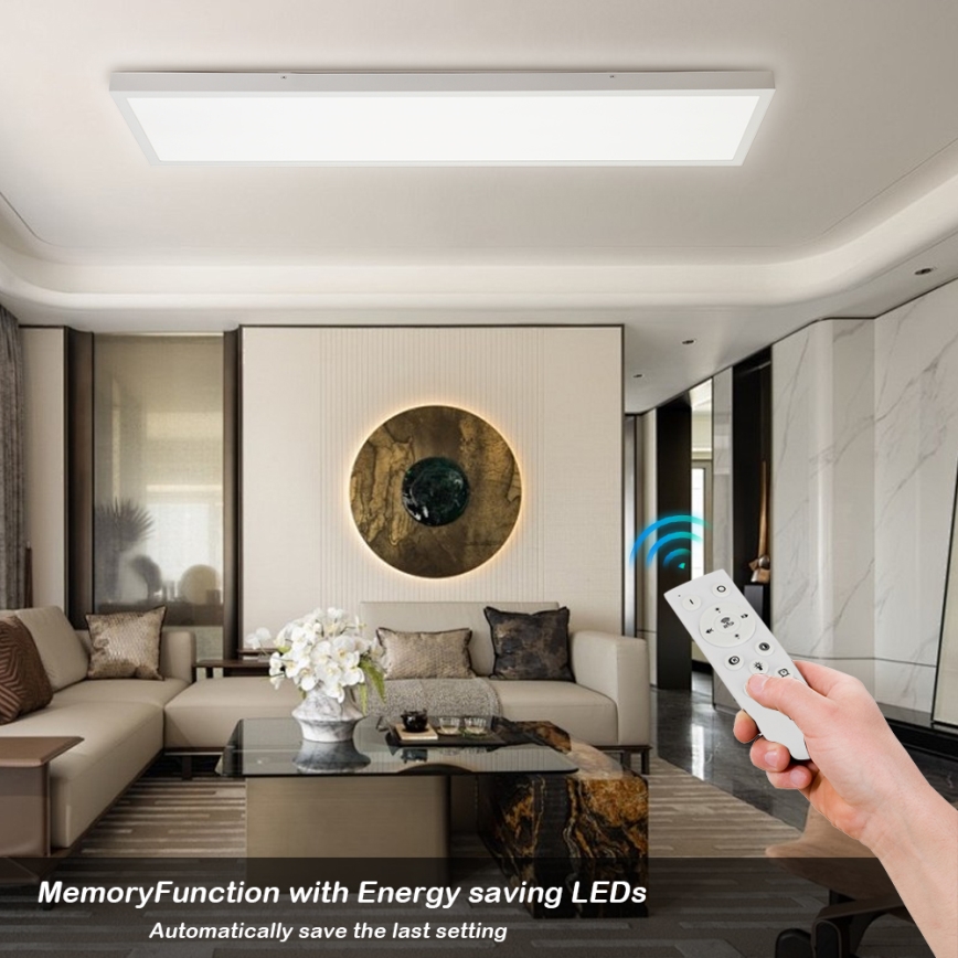 Brilagi - LED pritemdomas lubinis vonios šviestuvas FRAME SMART LED/50W/230V 30x120 cm 3000-6000K IP44 balta + nuotolinio valdymo pultas