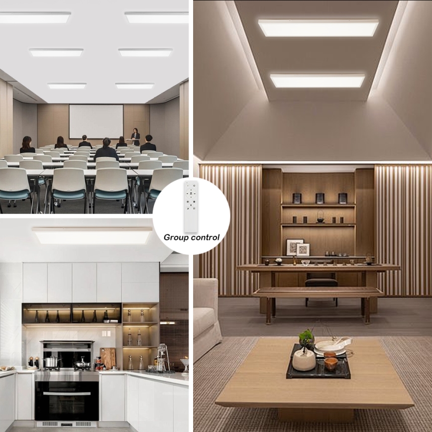 Brilagi - LED pritemdomas lubinis vonios šviestuvas FRAME SMART LED/50W/230V 30x120 cm 3000-6000K IP44 balta + nuotolinio valdymo pultas